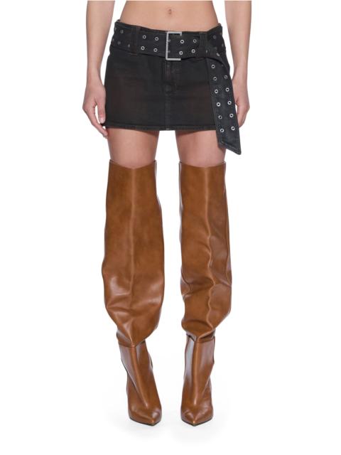 Ksubi MICRO MINI SKIRT BELTED GREASED