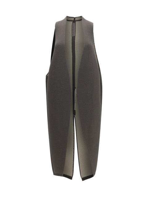 Rick Owens Rick Owens Long Wool and Shearling Vest Dust/Natural