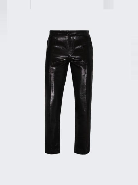 MM6 Maison Margiela Distressed Jacquard Metallic Trousers Black
