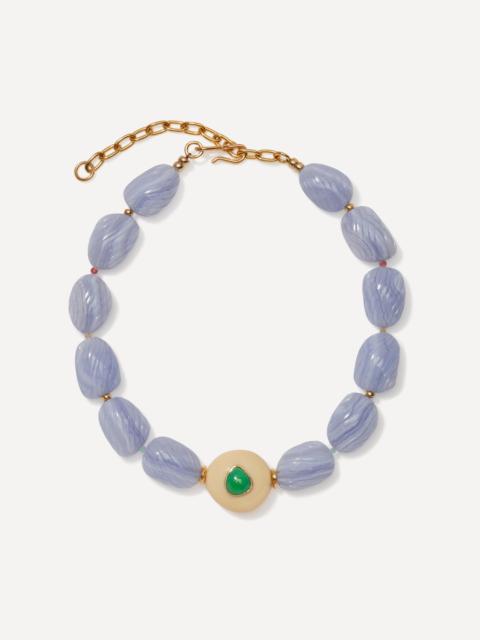 LIZZIE FORTUNATO 24ct Gold-Plated Andalusia Collar Necklace