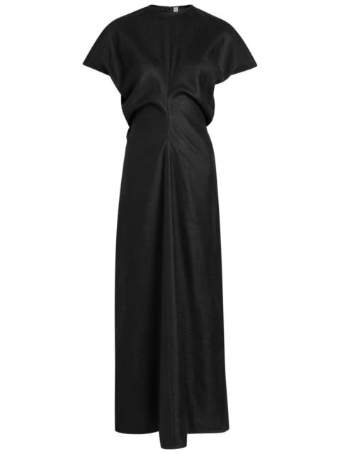 Toteme Slouched Waist Woven Midi Dress