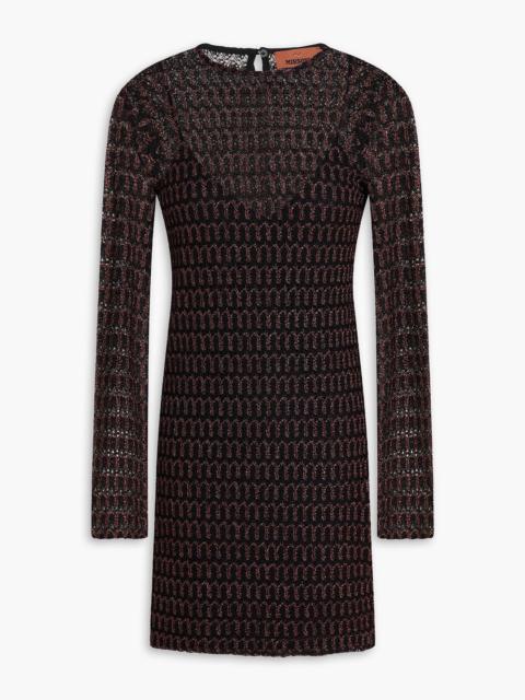 Missoni Metallic crochet-knit mini dress
