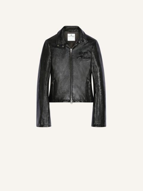 courrèges ZIPPED VINYL JACKET
