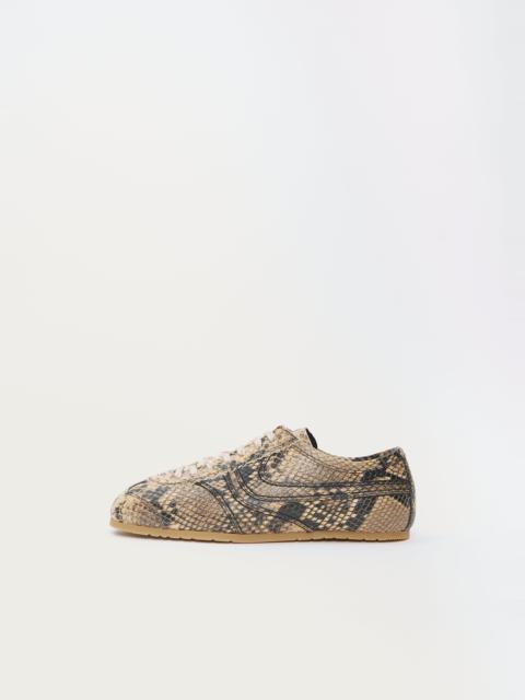 Dries Van Noten Snake Effect Leather Trainer
