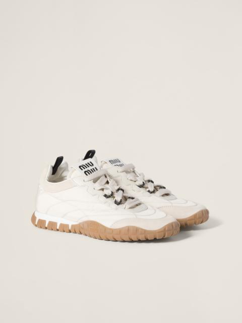 Miu Miu Tyre technical fabric and suede sneakers