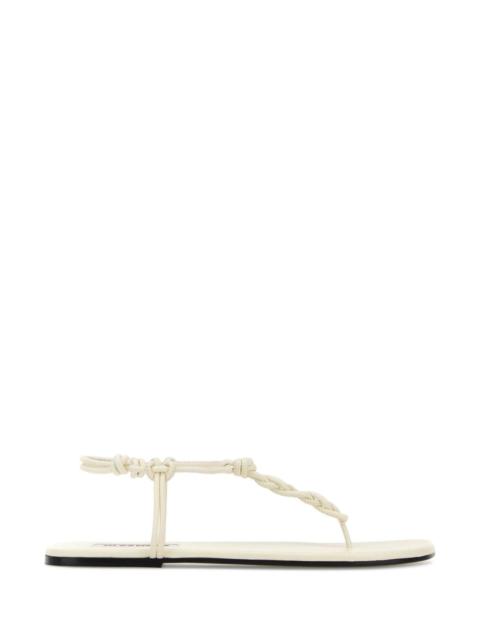 Jil Sander Jil Sander Women White Leather Tangle Sandals