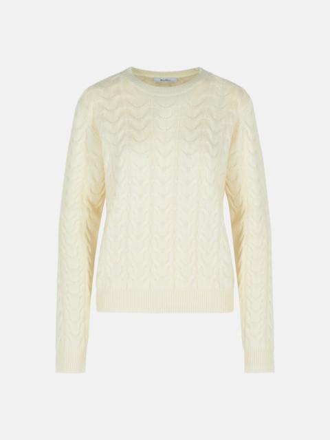 Max Mara WHITE CASHMERE SWEATER