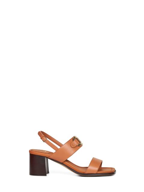 FERRAGAMO Ferragamo Women Tan Gancini Ornament Sandals