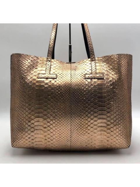 TOM FORD Tom Ford Large Bronze Python Skin Tote Bag