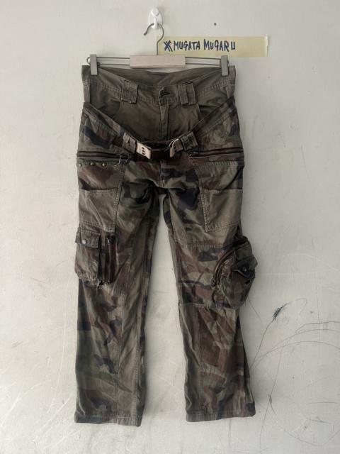 Other Designers Vintage - THRASHED🔥CAMO DOUBLE WAIST 3D CAMO PANT