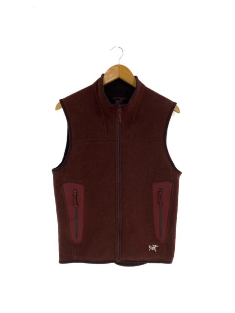 Arc'teryx Arc’treyx Fleece Vest Maroon Color Design Nice Design