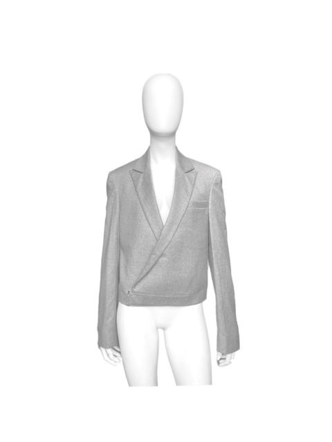 Jean Paul Gaultier Jean Paul Gaultier fw13 grey wool pin closure cropped blazer 46