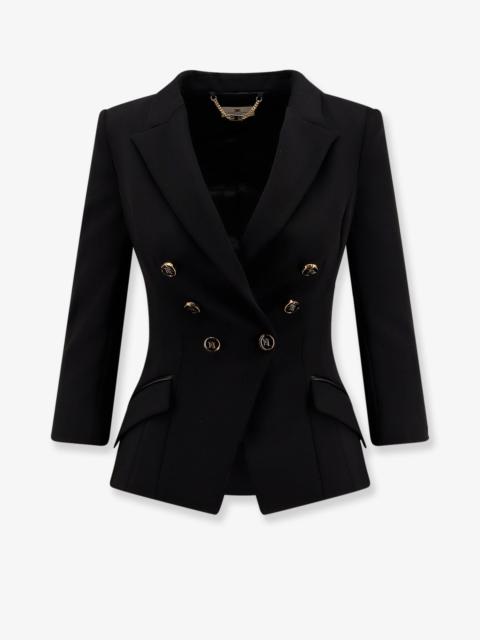 ELISABETTA FRANCHI Fitted Blazer With Logoed Buttons