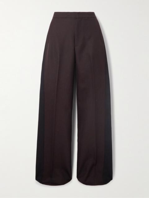 diotima Planno Paneled Wool Wide-leg Pants