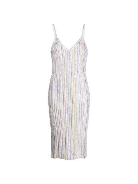 glitter-detailed knit dress