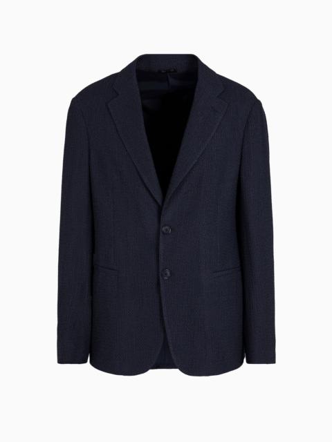 Single-breasted, virgin-wool jacket