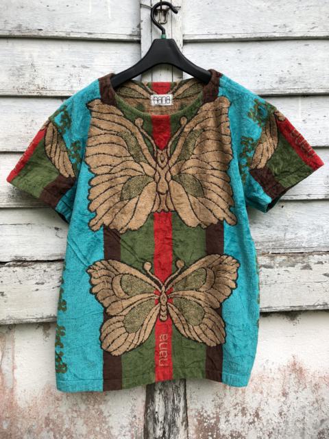 Other Designers Japanese Brand - NANA BUTTERFLY GRAPHIC NICE DESIGN TOWEL COTTON SHIRT