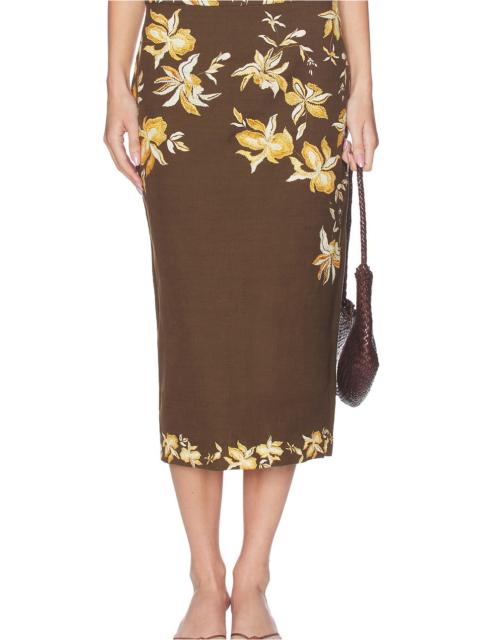 HEMANT & NANDITA Fitted Midi Skirt