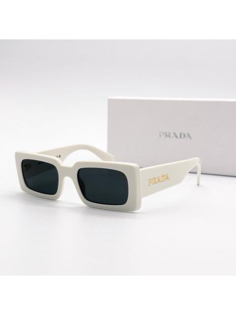 Prada New Prada PR A07S White Square Unisex Sunglasses PRA07S 1425