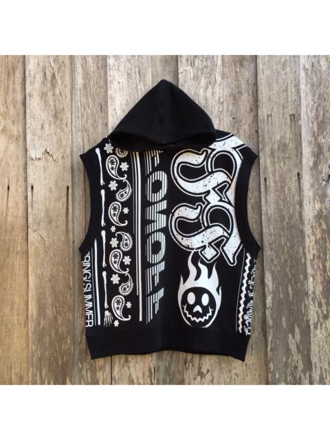 Other Designers Japanese Brand - OFFONOFF Club Sleeveless Hoodie Sweatshirt Big Logo