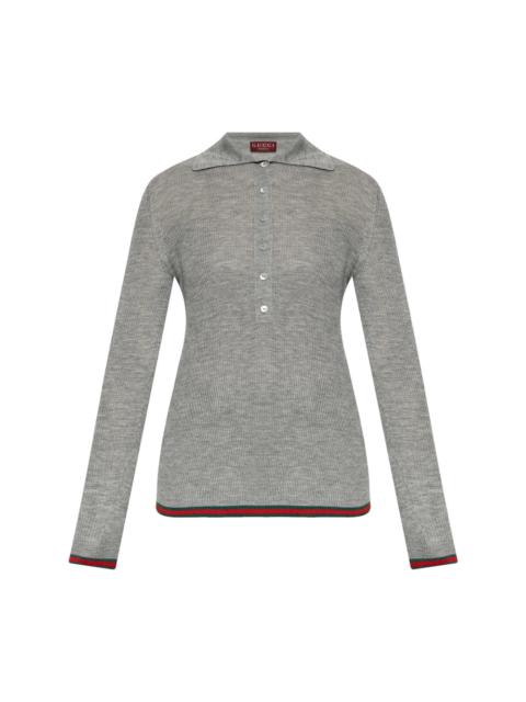 GUCCI Gucci Grey Tops - Polo Tops Women