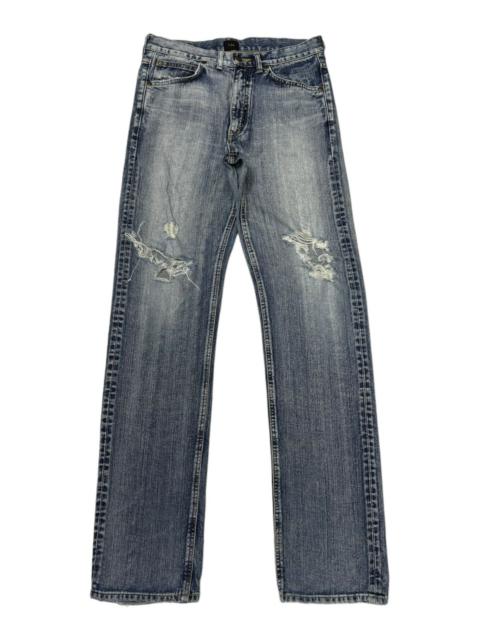 Other Designers LEE RIDERS UNION MADE ACID WASH DISTRESS DENIM STRAIGHT CUT