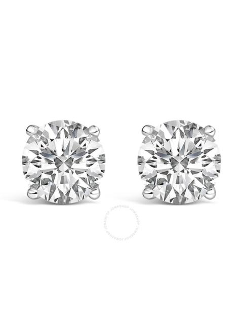 Other Designers Haus of Brilliance 14K White Gold 7.0 Cttw Round Lab Grown Diamond Solitaire Stud Earrings with Scre