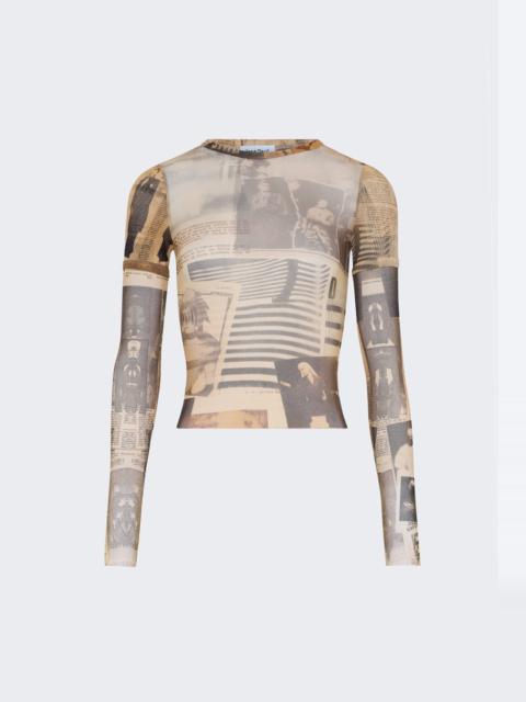 Jean Paul Gaultier Mesh Double Sleeves Baby Tee Journal Print