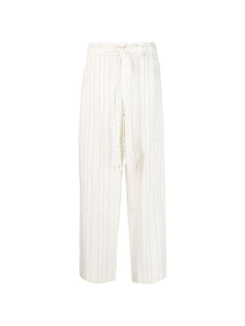 WALES BONNER wide-leg striped trousers