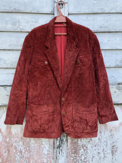 Other Designers Vintage - Vintage Kenzo Corduroy Tailored Red Jacket
