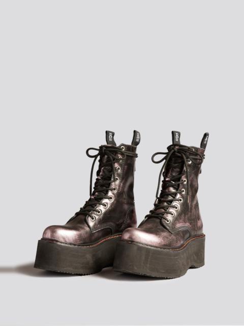R13 DOUBLE STACK BOOT - PINK SHINE
