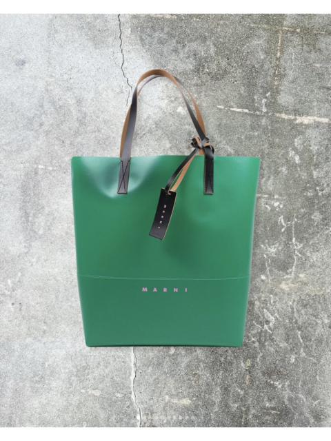 Marni Tribeca logo-print faux-leather tote bag
