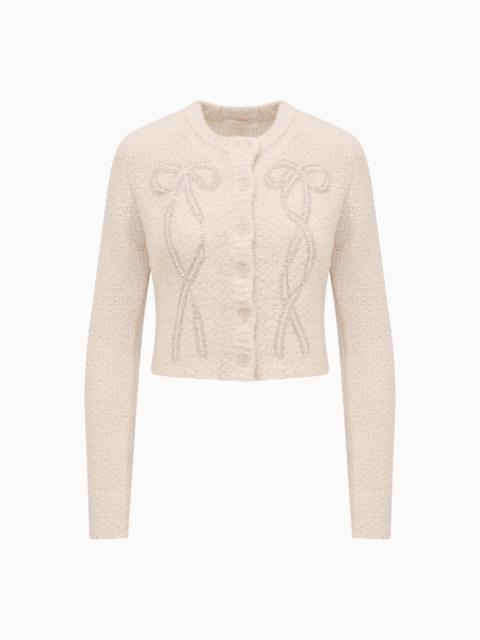 LoveShackFancy Leocadia Wool-Blend Embellished Cardigan