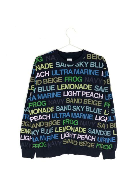 Other Designers Print All Over Me - All Over Print Text Multicolor Crewneck Sweatshirt