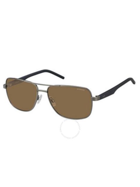 Polaroid - Polaroid Polarized Brown Navigator Men's Sunglasses PLD 2042/S 0RW2/IG 59