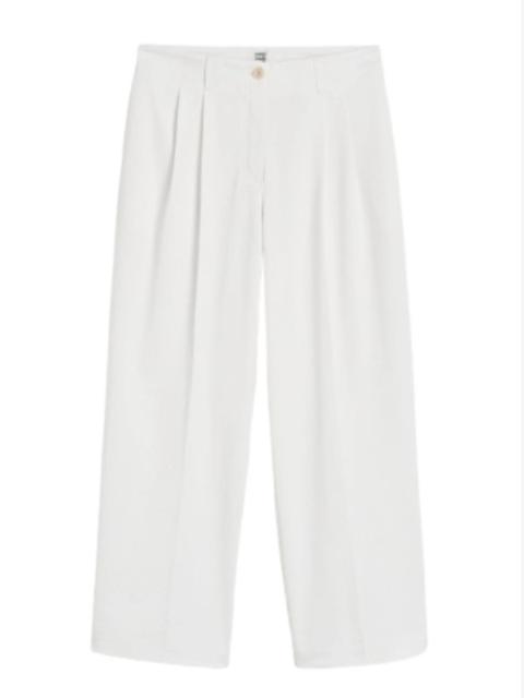 TOTEME Relaxed Twill Trousers in White