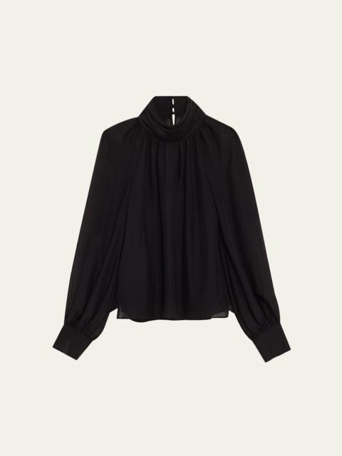 VERONICA BEARD Alyssa Silk Chiffon Blouse