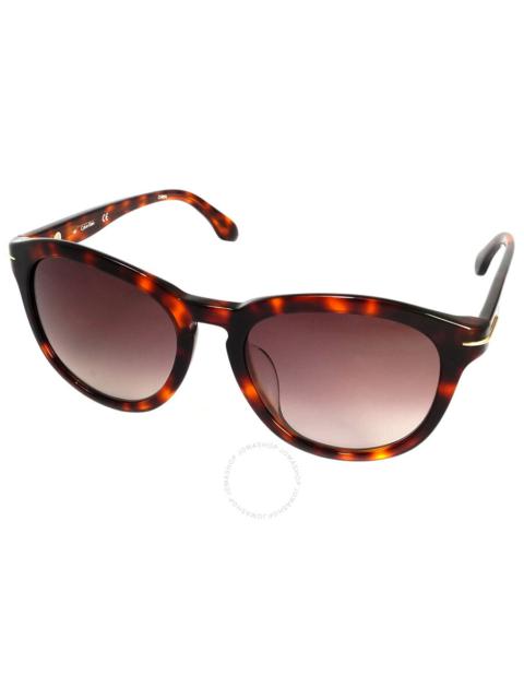 Other Designers Calvin Klein Smoke Gradient Round Ladies Sunglasses CK4302SA 214 5519