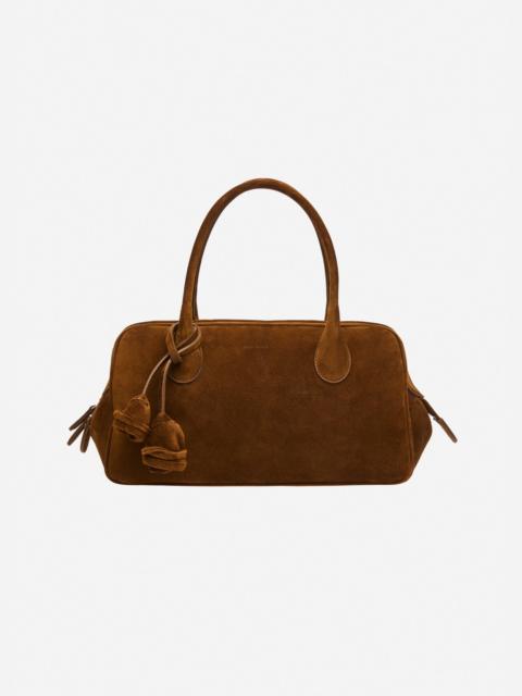 MAGDA BUTRYM Brigitte in camel suede with flower charm