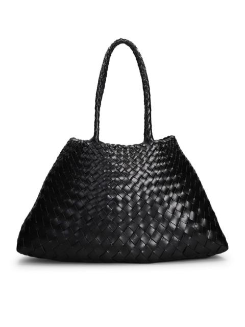 DRAGON DIFFUSION Dragon Diffusion Women Santa Croce Big Bag In Black Woven Leather
