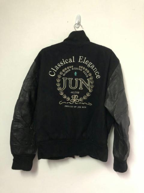 Other Designers Designer - JUNMEN Jacket Varsity Leather Sleeve