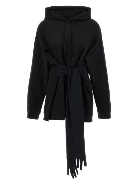 MM6 Maison Margiela Hoodie dress with gloves