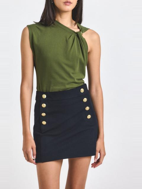 DEREK LAM 10 CROSBY Derek Lam 10 Crosby Reyna Stretch Cotton Twill Sailor Miniskirt in Midnight at Nordstrom