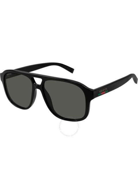 GUCCI Gucci Grey Pilot Men's Sunglasses GG1856S 001 57