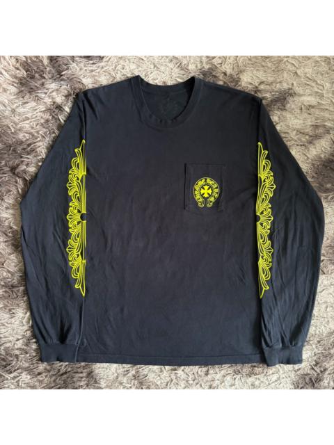 Chrome Hearts Chrome Hearts Made In Hollywood Pocket Long-Sleeve T-Shirt 'Black/Yellow'