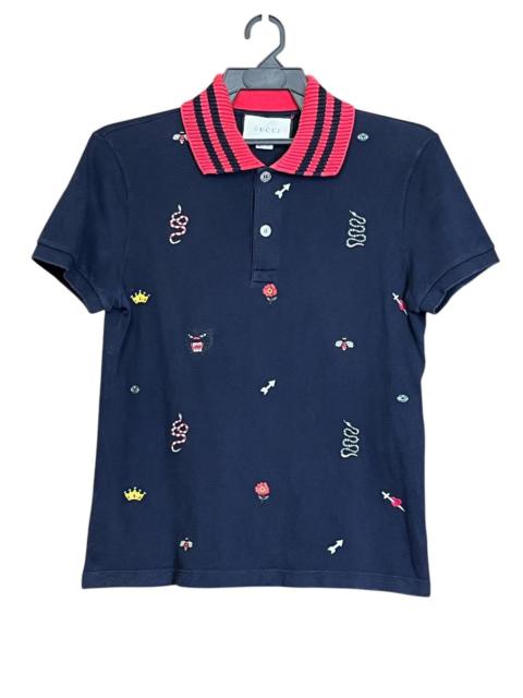 GUCCI GRAIL🔥GUCCI EMBROIDERY LOGO-ALESSANDRO MICHELE POLO SHIRT