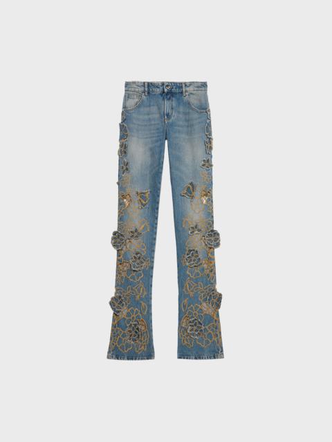 Blumarine STRAIGHT LEG JEANS WITH EMBROIDERY