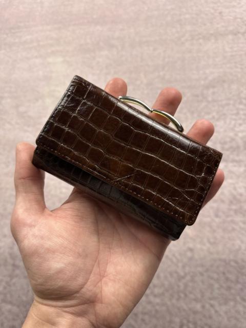 Other Designers Le Grande Bleu (L.G.B.) - Vintage LGB Kmrii Style Crocodile Skin Pattern Wallet