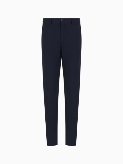 GIORGIO ARMANI Two-way stretch wool-canvas trousers