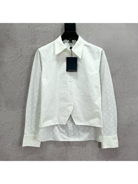 Louis Vuitton Louis Vuitton White Full Print Monogram Embossed Shirt